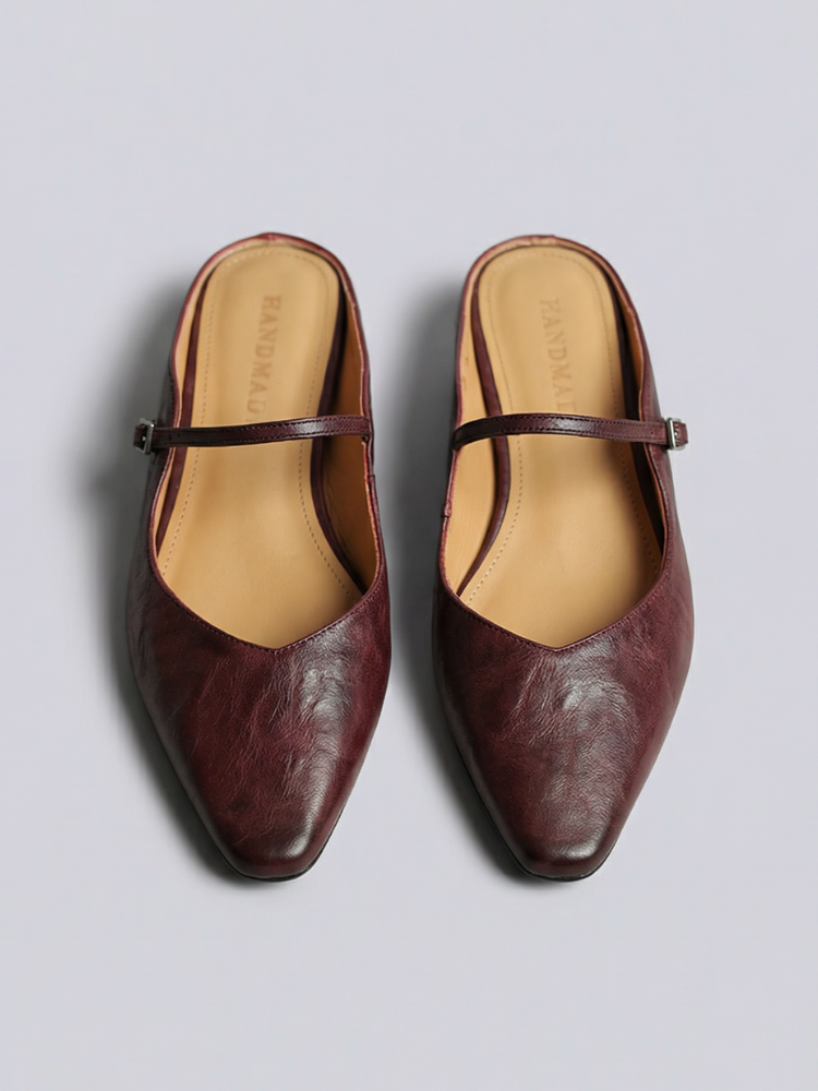 Thea Genuine Leather Mules