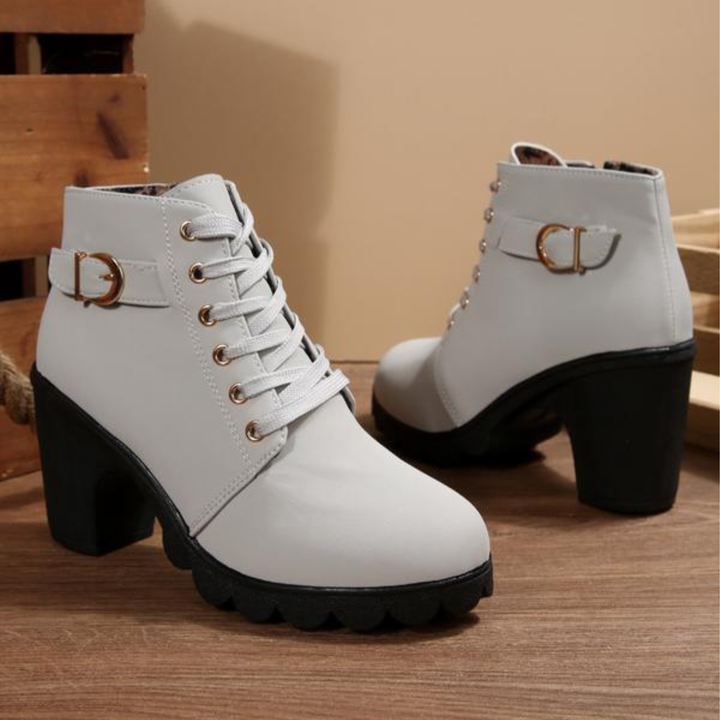 KATNI - Chic Buckle Ankle Boots